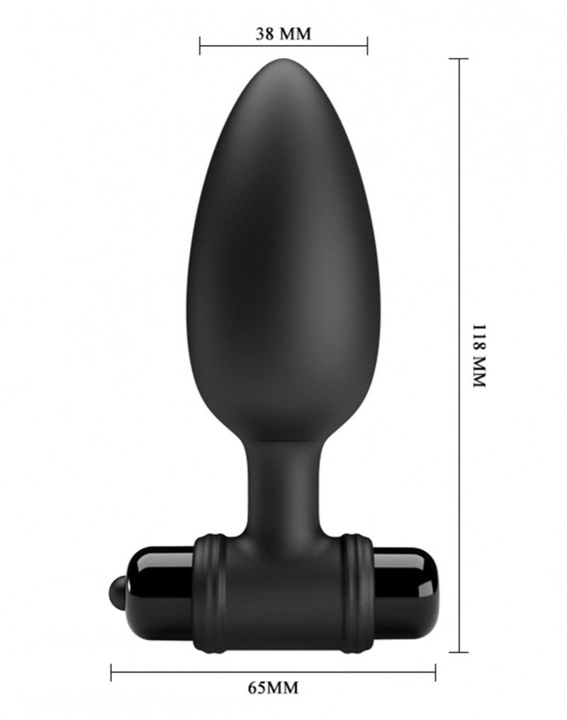 Pretty Love - Vibra Buttplug II - Vibrerende Buttplug - Zwart