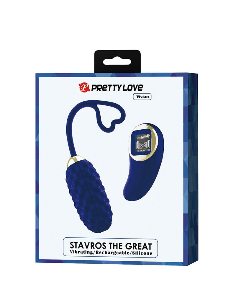 Pretty Love - Vivian - Ei-vibrator met afstandsbediening - Donkerblauw