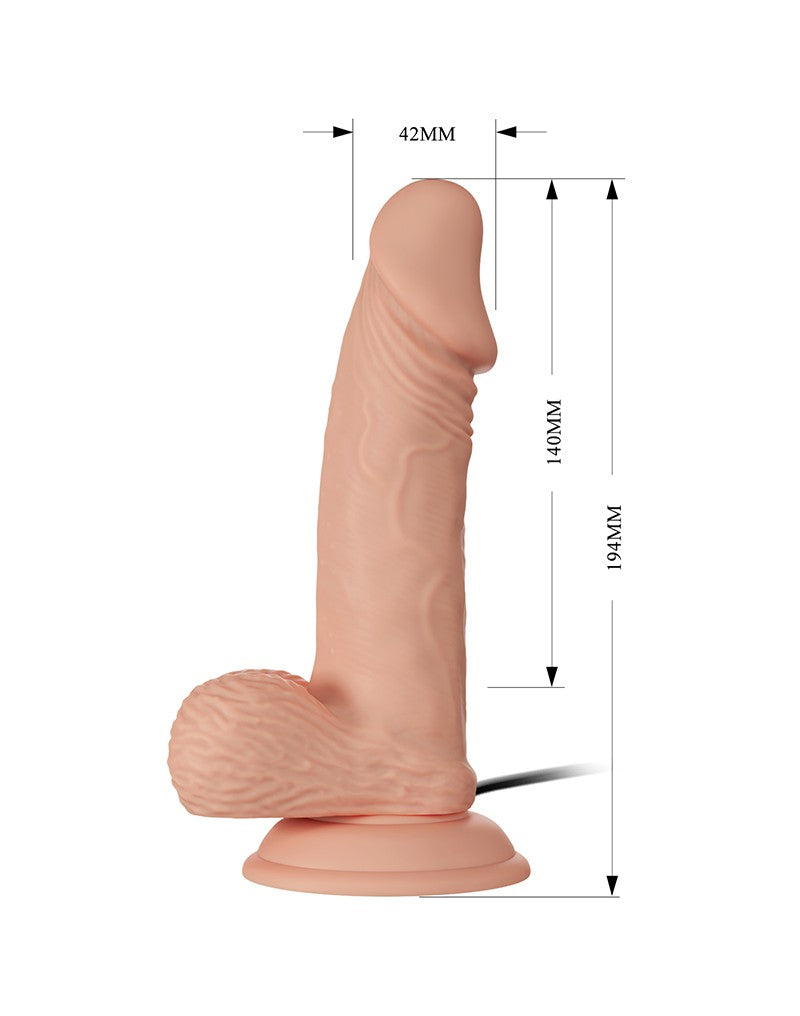Pretty Love - Zebulon - Realistic Vibrating Dildo 19.4 cm - Nude