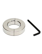 Rimba Bondage Play - RVS Ballstretcher met inbussleutel (hoogte 1.5 cm)