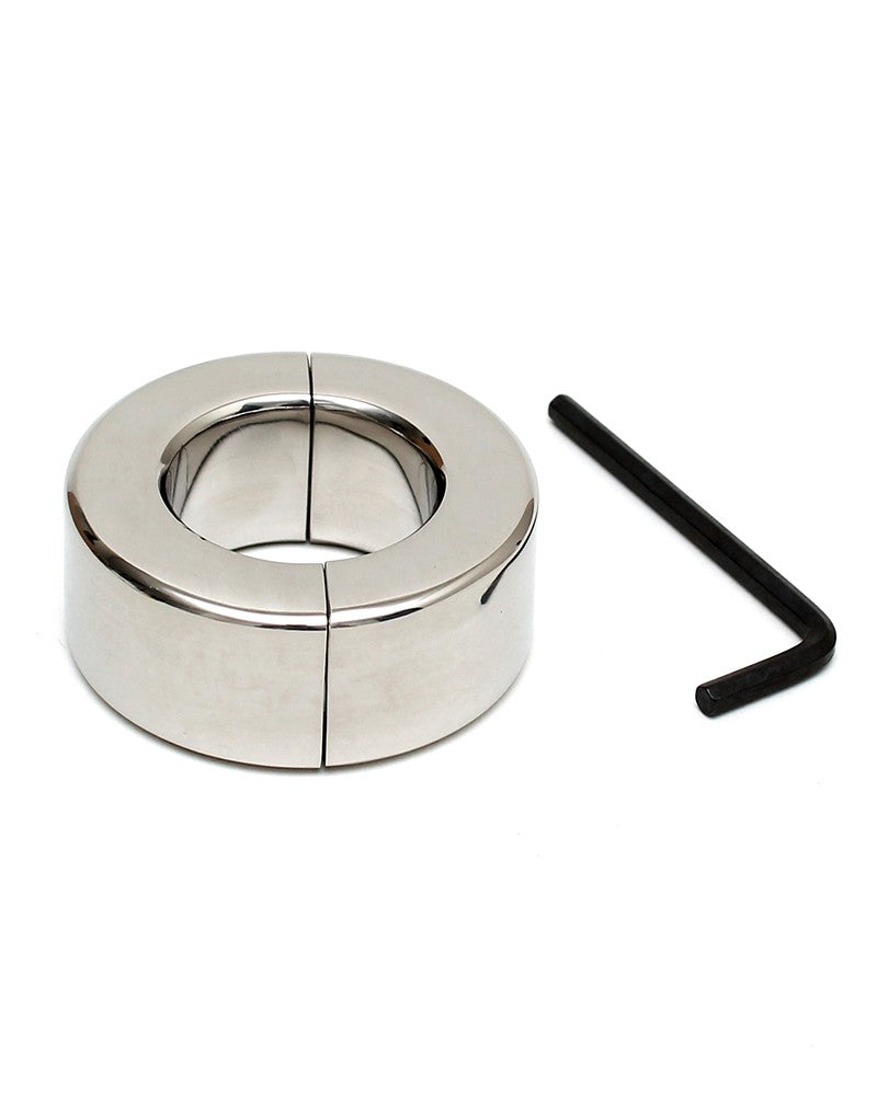 Rimba Bondage Play - RVS Ballstretcher met inbussleutel (hoogte 2.5 cm)