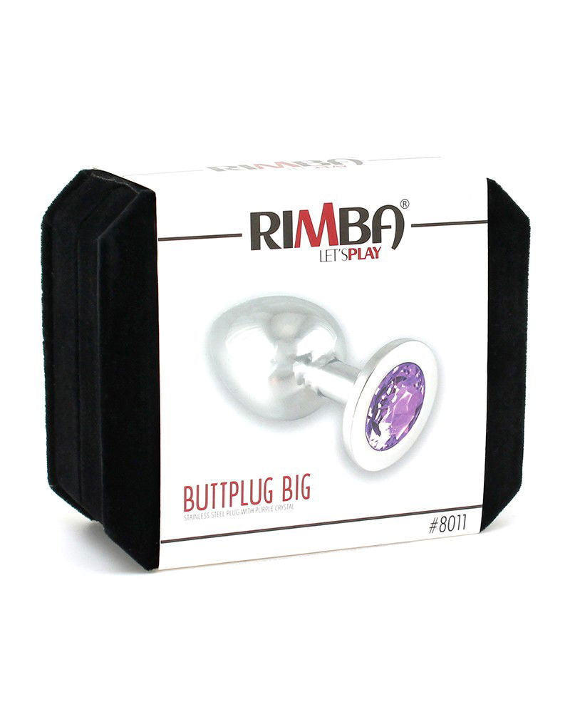 Rimba - Buttplug GROOT met kristal (unisex)