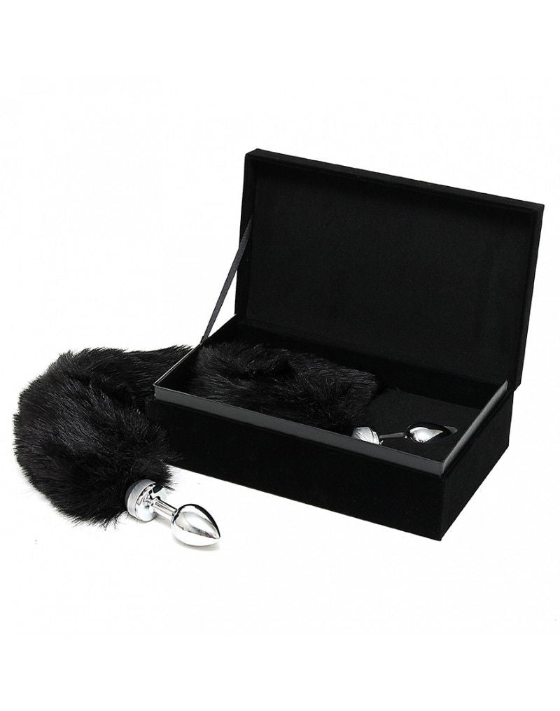 Rimba - Buttplug met zwarte staart (unisex)