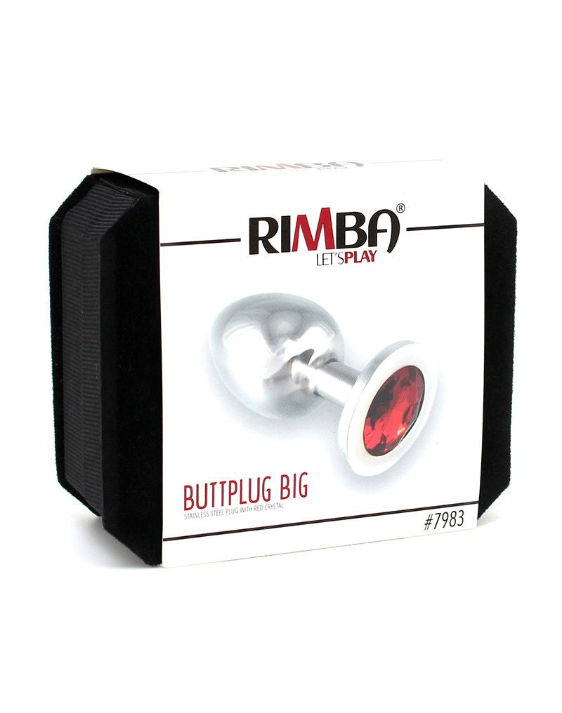 Rimba - Buttplug GROOT met kristal, massief  (unisex)