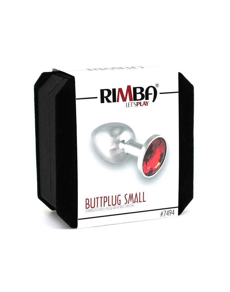 Rimba - Buttplug KLEIN met kristal, massief  (unisex)