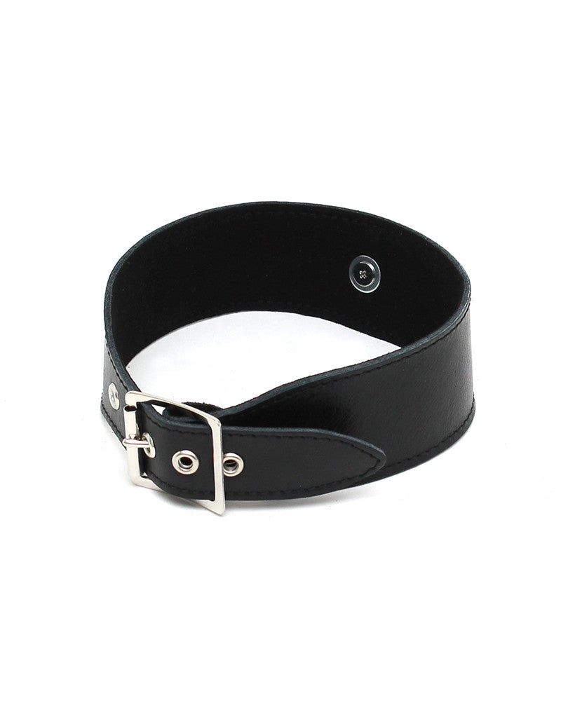 Rimba - Halsband met grote ring, 4 cm. breed