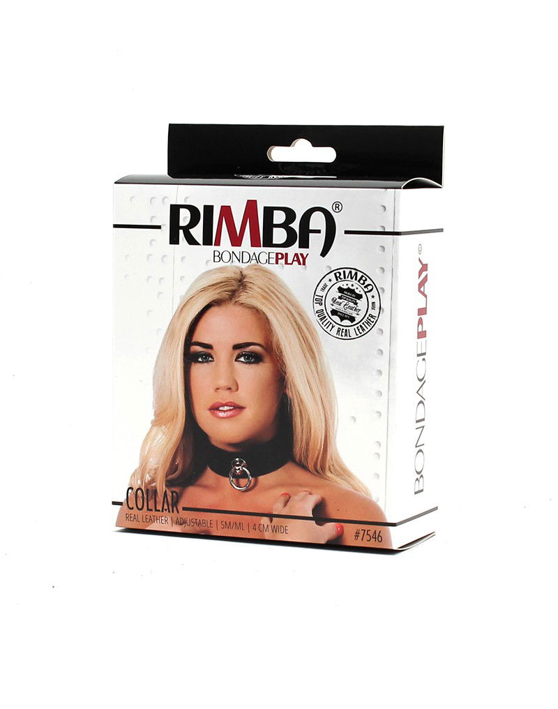 Rimba - Halsband met grote ring, 4 cm. breed