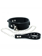 Rimba - Halsband 5 cm breed met hondenketting, verstelbaar met gesp.