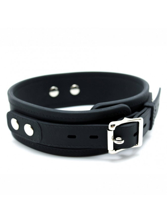 Rimba - Halsband 5 cm breed met hondenketting, verstelbaar met gesp.