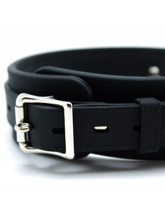 Rimba - Halsband 5 cm breed met hondenketting, verstelbaar met gesp.