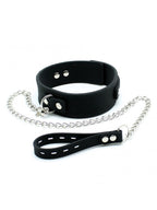Rimba - Halsband 5 cm breed met hondenketting, verstelbaar met gesp.