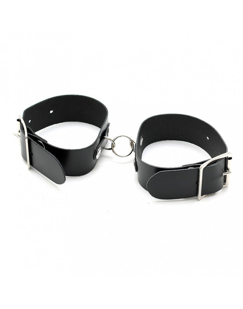 Rimba - Eenvoudige lederen arm boeien met ring