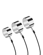 Rimba Electro Sex Aluminium Cock ringen,  uni-polair, 3 st.