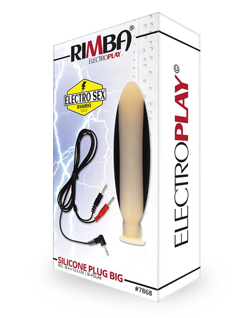 Rimba Electro Sex Plug, groot, bi polair (155 mm)