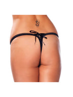 Amorable by Rimba - G-string met veter - One Size - Zwart