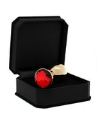 Rimba - GOUDEN Buttplug KLEIN met kristal, massief  (unisex)