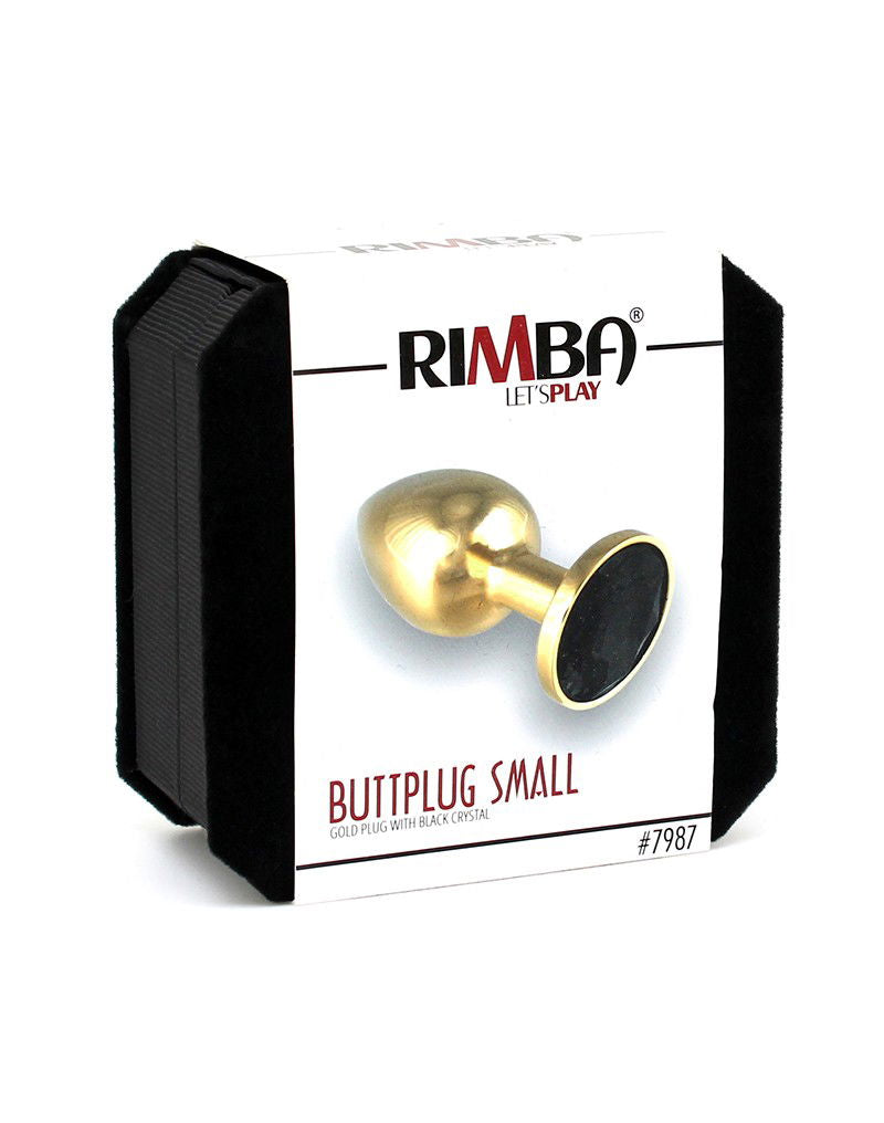 Rimba - GOUDEN Buttplug KLEIN met kristal (unisex)
