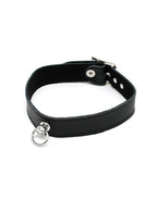 Rimba - Halsband  2.5 cm. breed, glad zonder siernieten