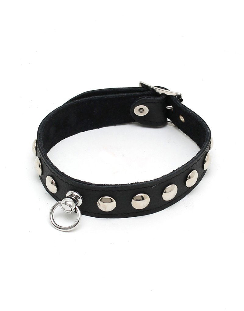 Rimba - Halsband  2.5 cm. breed, versierd met studs