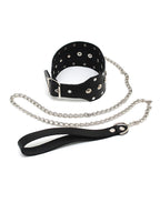 Rimba - Halsband met studs en hondenketting, verstelbaar met gesp.
