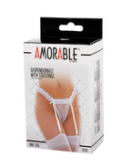 Amorable by Rimba - Jarretelgordel met Kousen - One Size - Wit