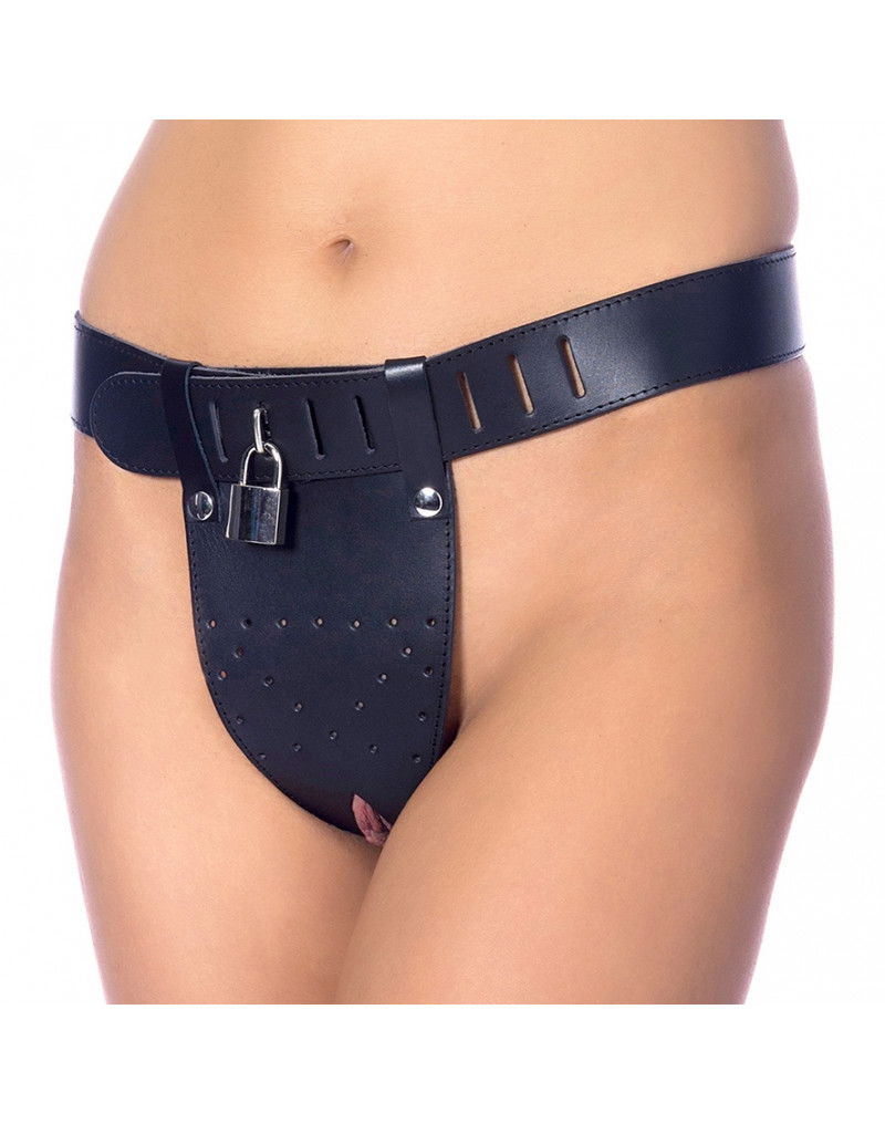 Rimba - Kuisheid slip met twee gaten in het kruis, incl. hangslot