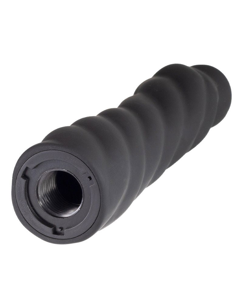 Rimba Latex Play - Verwisselbare Dildo voor Strap-on met Zuignap - Zwart