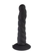 Rimba Latex Play - Verwisselbare Dildo voor Strap-on met Zuignap - Zwart