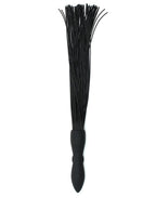 Rimba Latex Play - Zweep met vibrerende dildo - Zwart