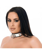 Rimba - Leder Halsband met metaal en hangslot