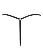 Amorable by Rimba - Mini G-string met Ritssluiting - One Size - Zwart