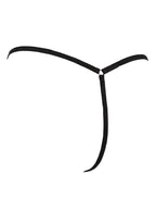 Amorable by Rimba - Mini G-string met Ritssluiting - One Size - Zwart