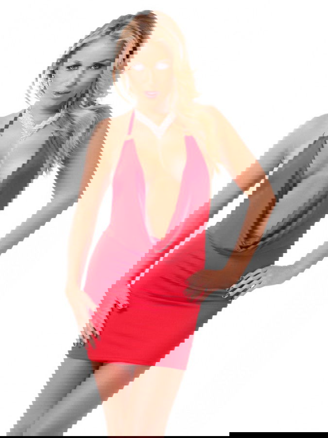 Amorable by Rimba - Mini Jurk -  One Size - Rood