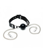 Rimba - Mondknevel met silicone bal met tepelklemmen