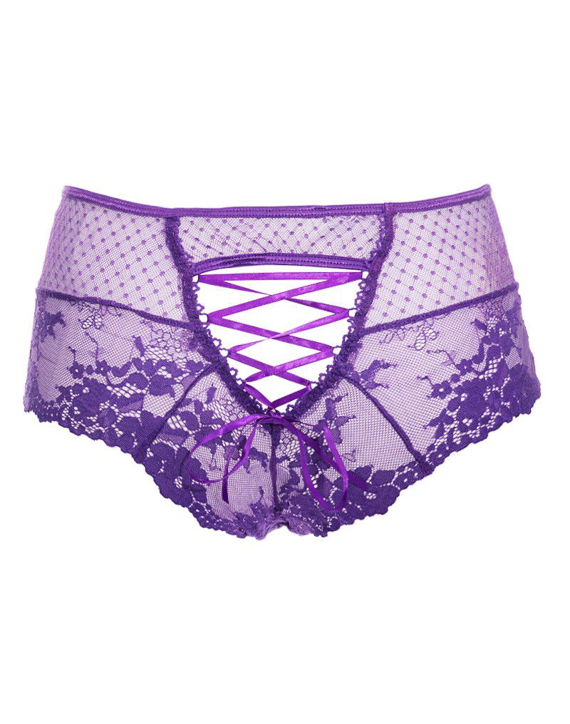 Amorable by Rimba - Slip met Open Achterkant - One Size - Paars