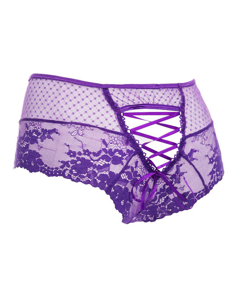 Amorable by Rimba - Slip met Open Achterkant - One Size - Paars