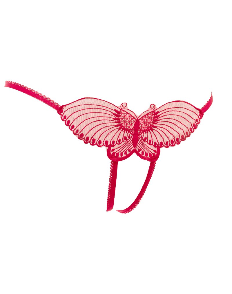 Amorable by Rimba - Open Vlinder String - One Size - Rood