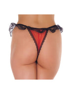 Amorable by Rimba - Open String - One Size - Zwart / Rood