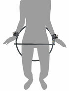 Rimba Restraint Ring met leren boeien en hangslot