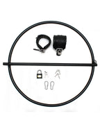 Rimba Restraint Ring met leren boeien en hangslot