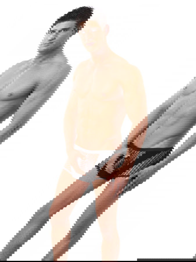 Amorable by Rimba - Boxershort met visnet   - Zwart