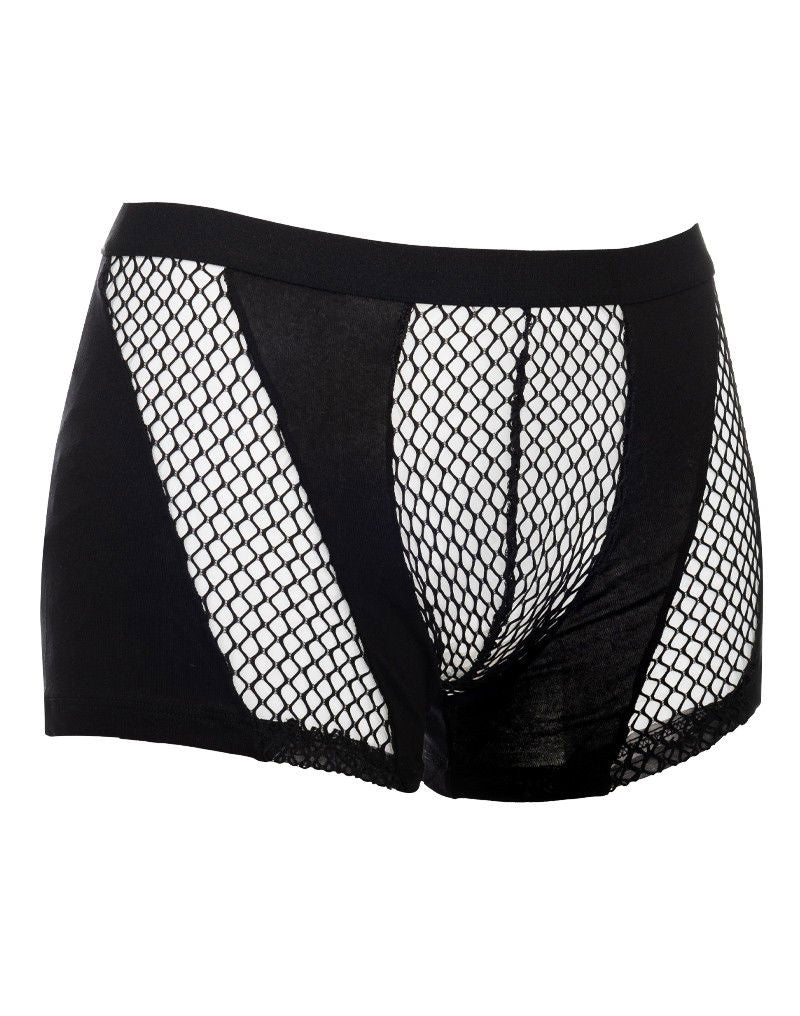 Amorable by Rimba - Boxershort met visnet   - Zwart