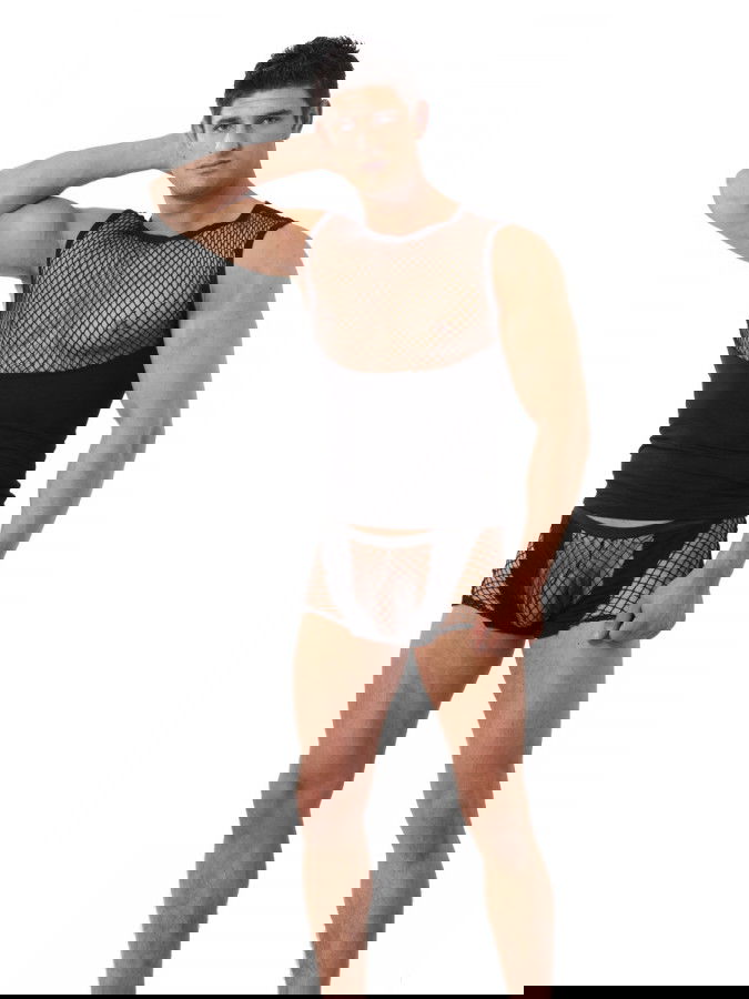 Amorable by Rimba - Boxershort met visnet   - Zwart