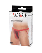 Amorable by Rimba - Doorzichtige jockstrap - One Size - Rood