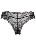 Amorable by Rimba - Slip - One Size - Zwart / Wit