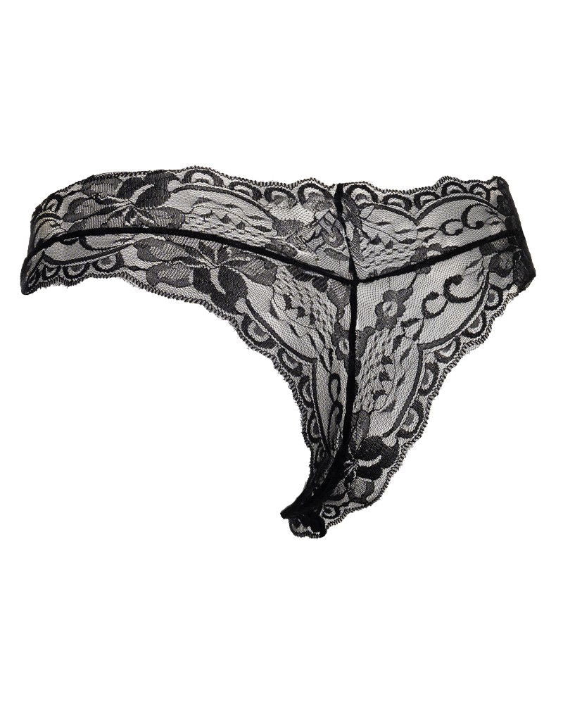 Amorable by Rimba - Slip - One Size - Zwart / Wit