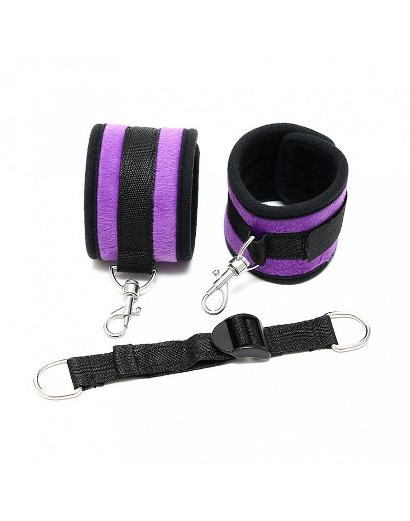 Rimba - Soft Bondage klittenband voetboeien met band van 30 cm. en karabijnhaken