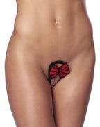 Amorable by Rimba - Strapless C-String - One Size - Zwart / Rood