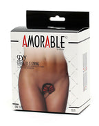 Amorable by Rimba - Strapless C-String - One Size - Zwart / Rood