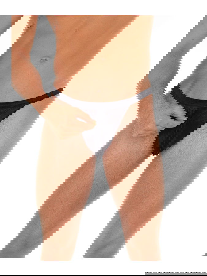 Amorable by Rimba - Doorzichtige string met ritssluiting - One Size - Zwart